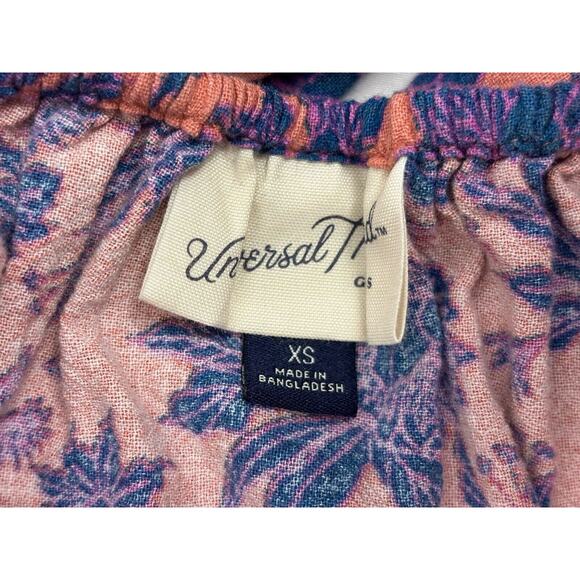 Universal Thread Floral Dress Tie Back Button Front Midi Pockets Cottagecore XS - Picture 8 of 11